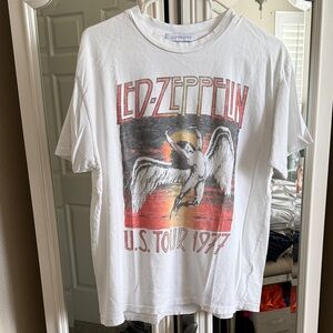 Daydreamer White Led Zeppelin U.S. Tour 1977 Graphic Tee